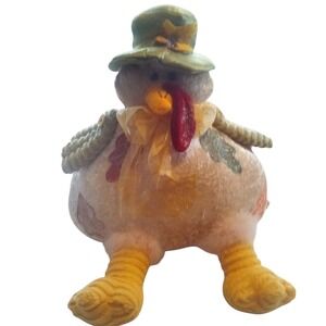 Cute Thanksgiving Turkey Plush Stuffed Animal, Bean Bag bottom